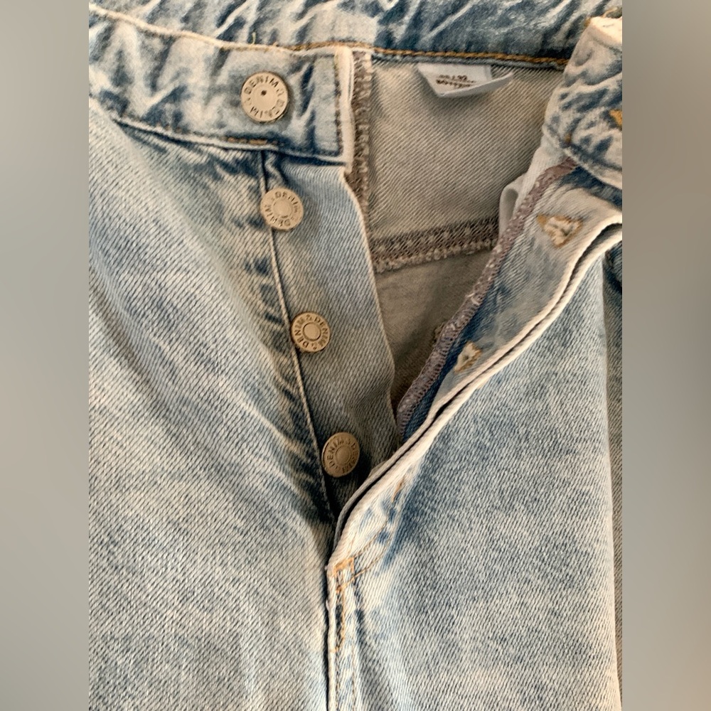 Destroyed Distressed Low Waist Boyfriend Jeans &Denim By H&M Women’s 33/32 - Picture 7 of 12